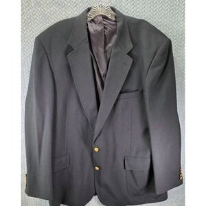 ANDHURST Mens Sports Coat Blazer Suit Jacket‎ Size 48L Wool Blend Gold Buttons